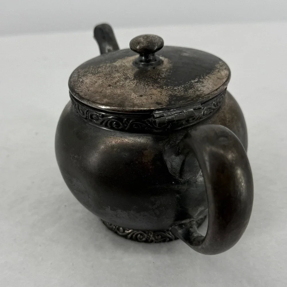 Wm Rogers Mfg Co Quadruple Plate Silver Teapot 1272 Hartford Conn Vintage Patina